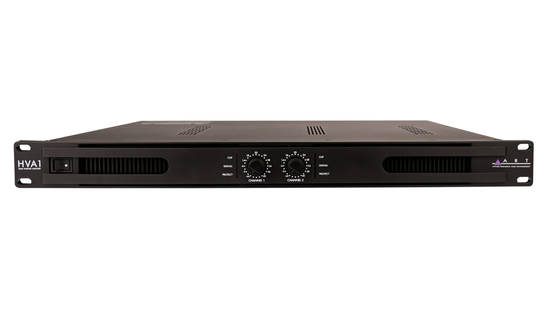 ART HVA1 2-channel 70V/100V installation amplifier, front view