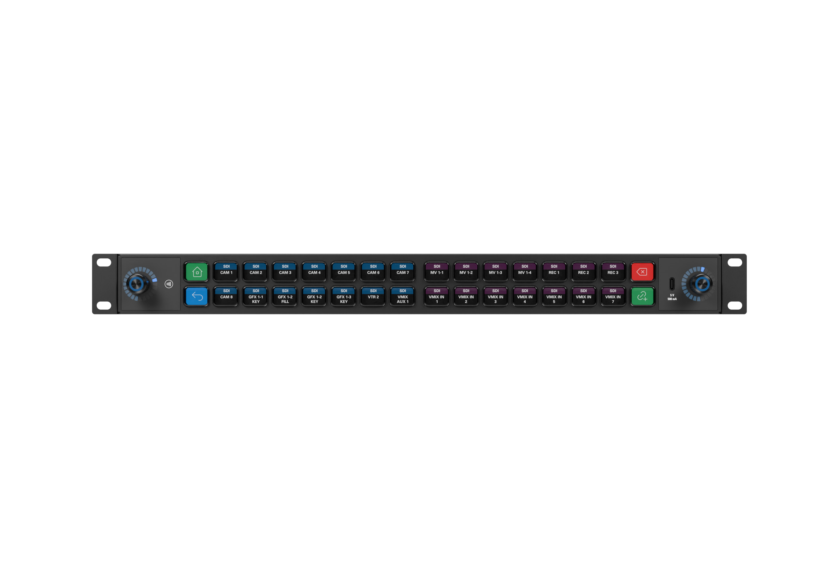 Elgato Stream Deck Studio rack-mounted control surface with 32 LCD keys